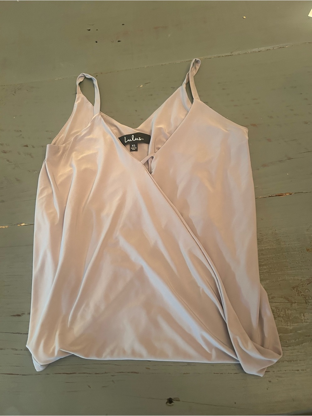 Women's gray Wrap Front Cami Tank Top
